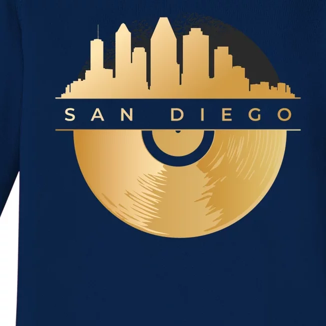 San Diego Vinyl Skyline Baby Long Sleeve Bodysuit