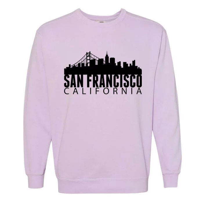 San Francisco California Skyline Garment-Dyed Sweatshirt