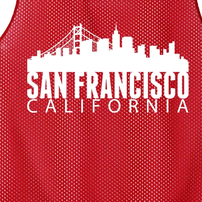 San Francisco California Skyline Mesh Reversible Basketball Jersey Tank