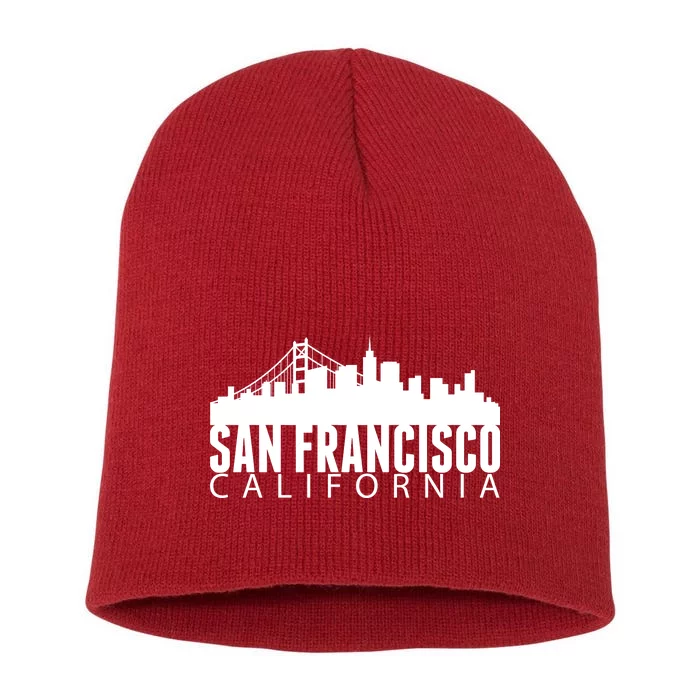 San Francisco California Skyline Short Acrylic Beanie