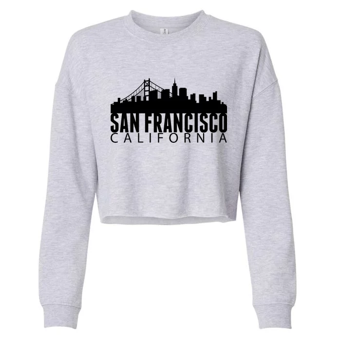 San Francisco California Skyline Cropped Pullover Crew