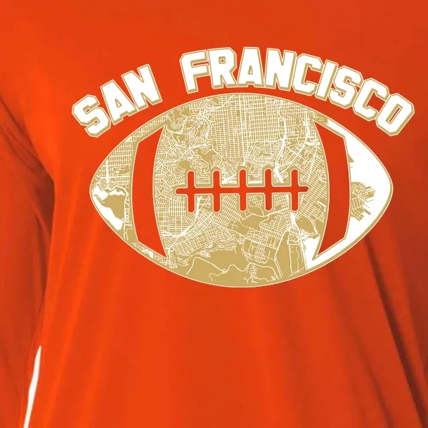 San Francisco Fan Map Football Cooling Performance Long Sleeve Crew