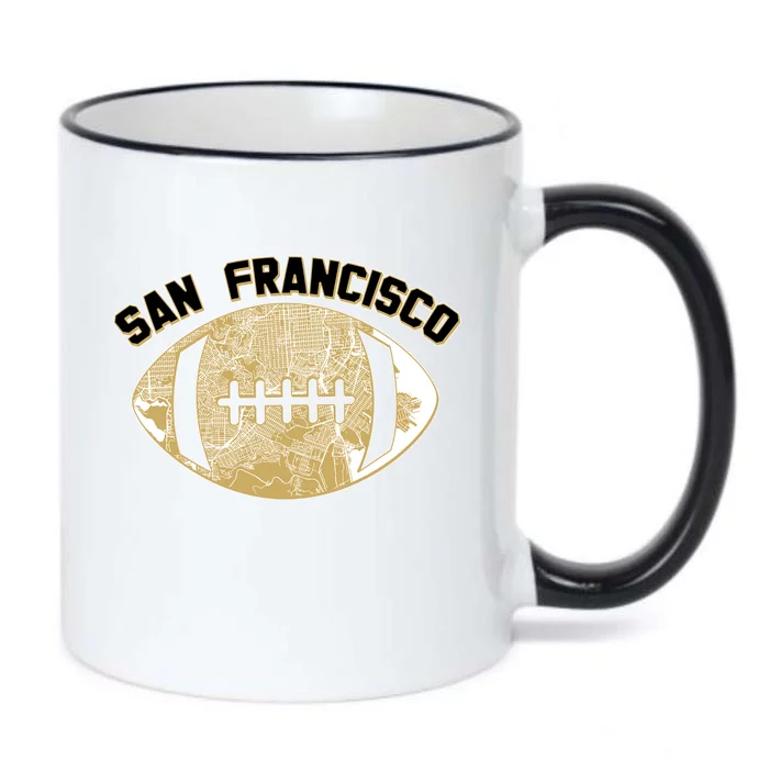 San Francisco Fan Map Football Black Color Changing Mug