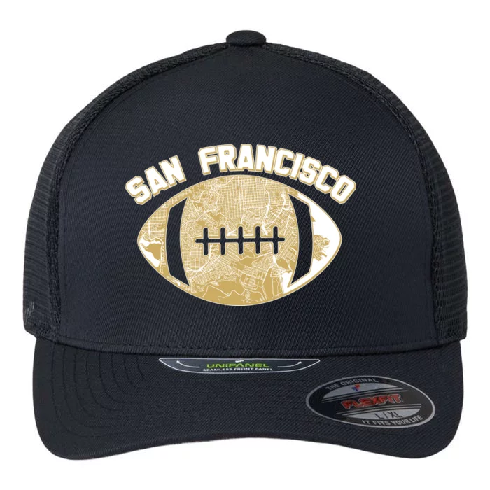 San Francisco Fan Map Football Flexfit Unipanel Trucker Cap