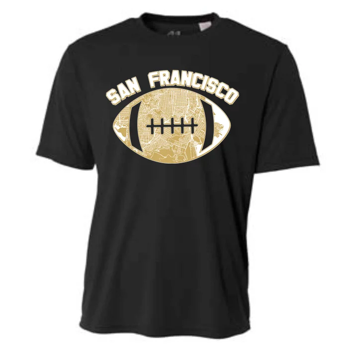 San Francisco Fan Map Football Cooling Performance Crew T-Shirt