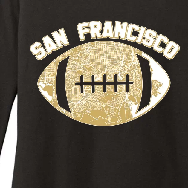 San Francisco Fan Map Football Womens CVC Long Sleeve Shirt