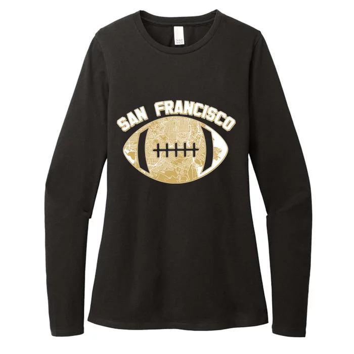 San Francisco Fan Map Football Womens CVC Long Sleeve Shirt