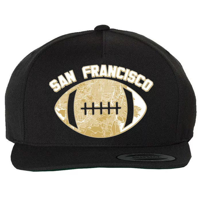 San Francisco Fan Map Football Wool Snapback Cap