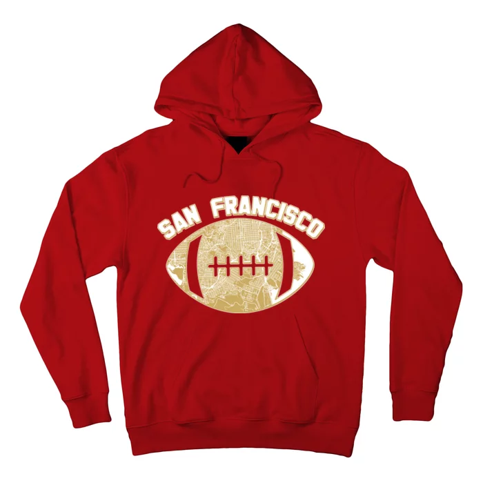 San Francisco Fan Map Football Hoodie