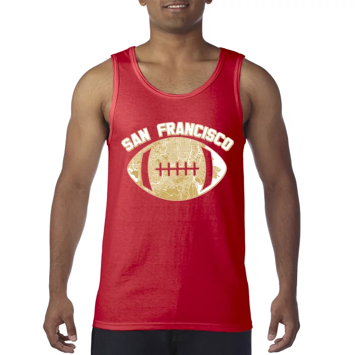 San Francisco Fan Map Football Tank Top