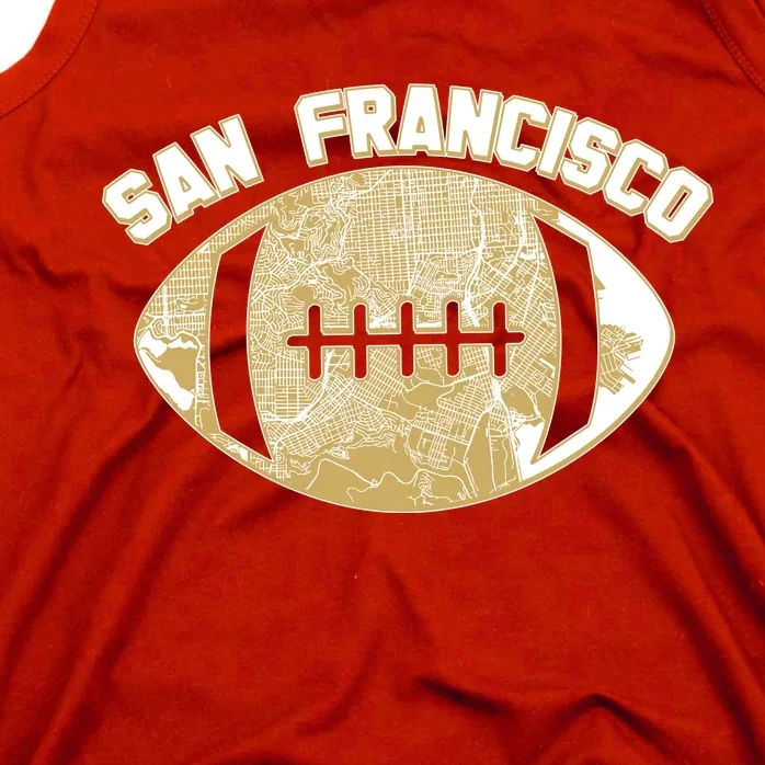 San Francisco Fan Map Football Tank Top