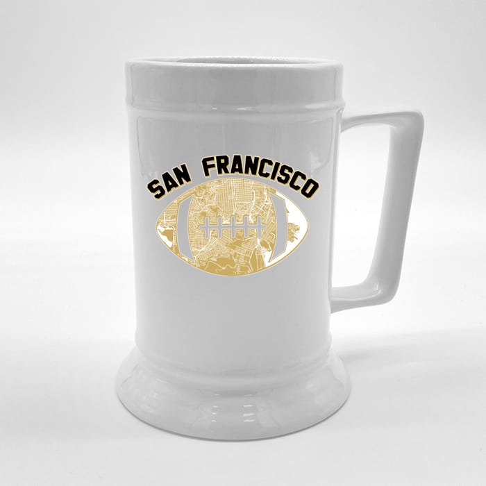 San Francisco Fan Map Football Front & Back Beer Stein