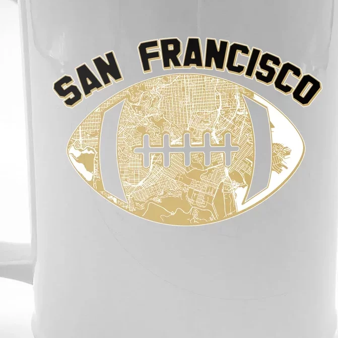 San Francisco Fan Map Football Front & Back Beer Stein