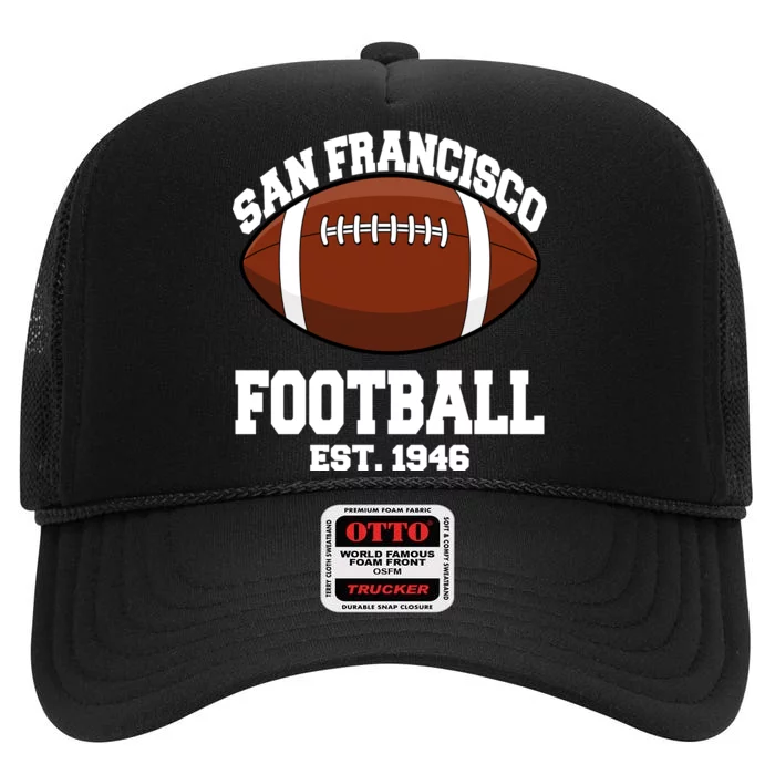 San Francisco Football Est. 1946 High Crown Mesh Trucker Hat