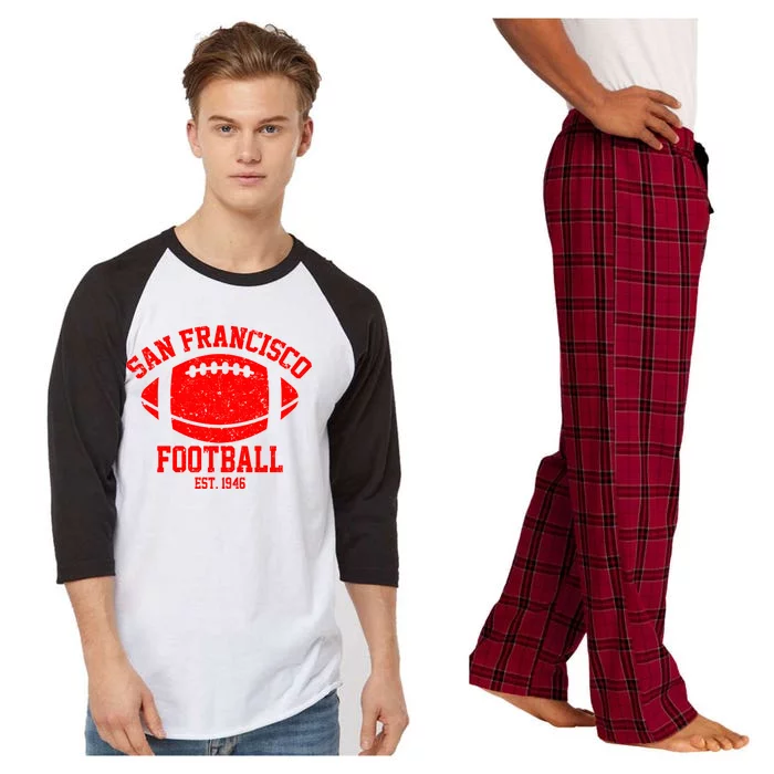 San Francisco Football EST 1946 Vintage Style Raglan Sleeve Pajama Set