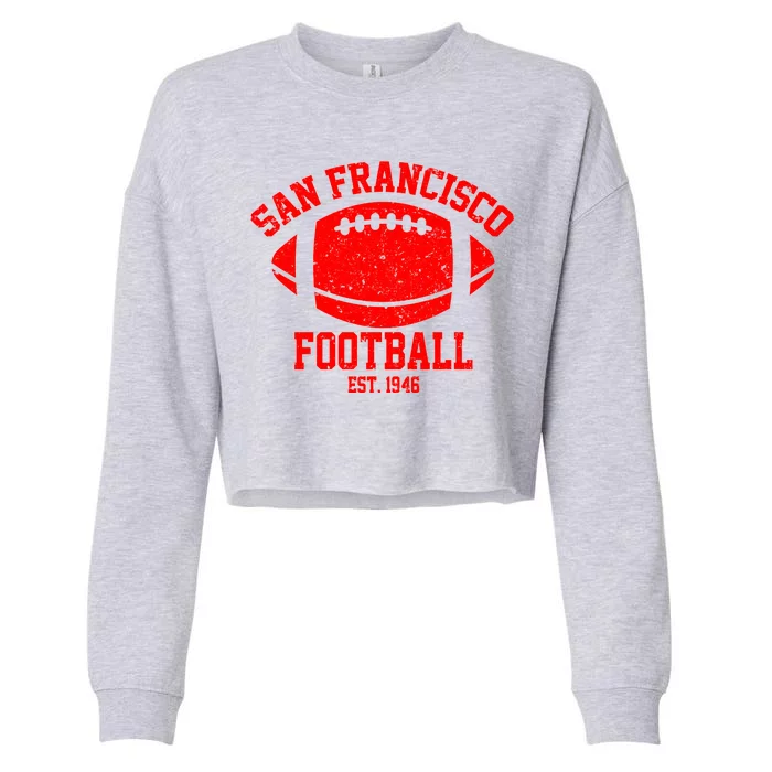 San Francisco Football EST 1946 Vintage Style Cropped Pullover Crew