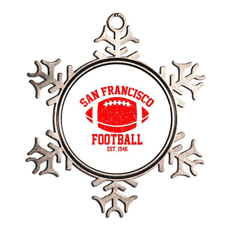 San Francisco Football EST 1946 Vintage Style Metallic Star Ornament