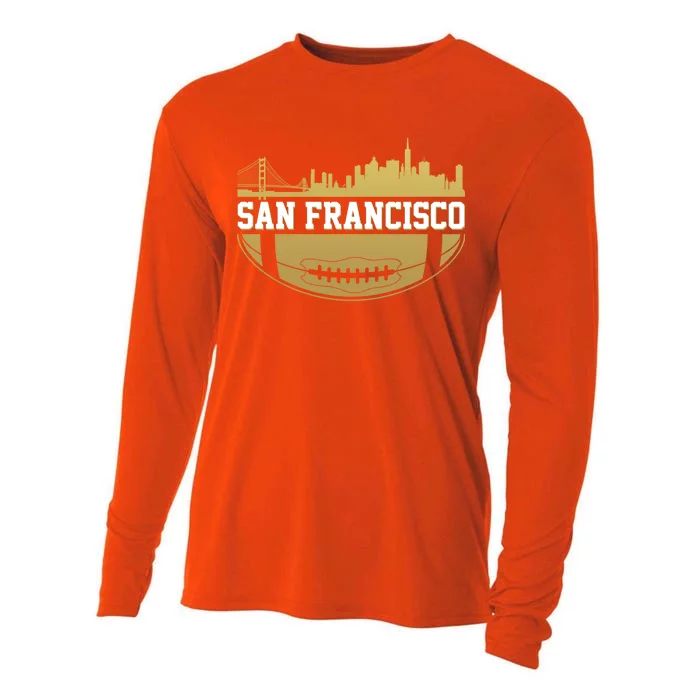 San Francisco Football Skyline Cooling Performance Long Sleeve Crew