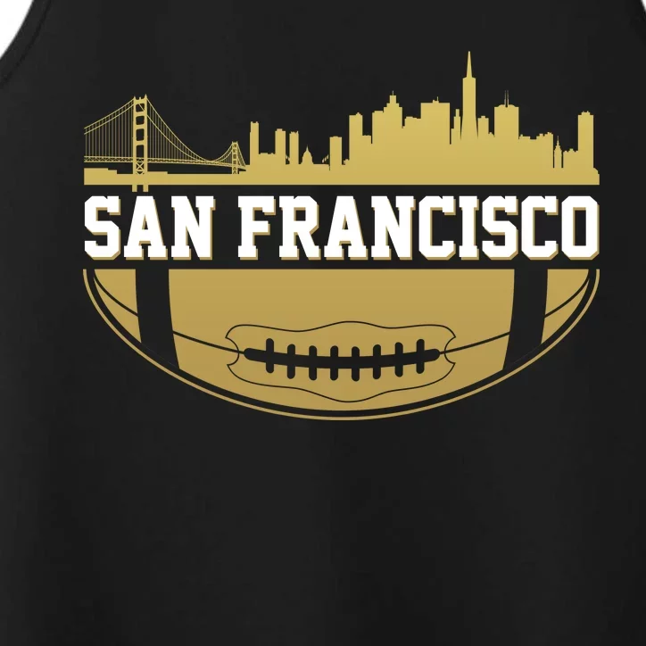 San Francisco Football Skyline Performance Tank