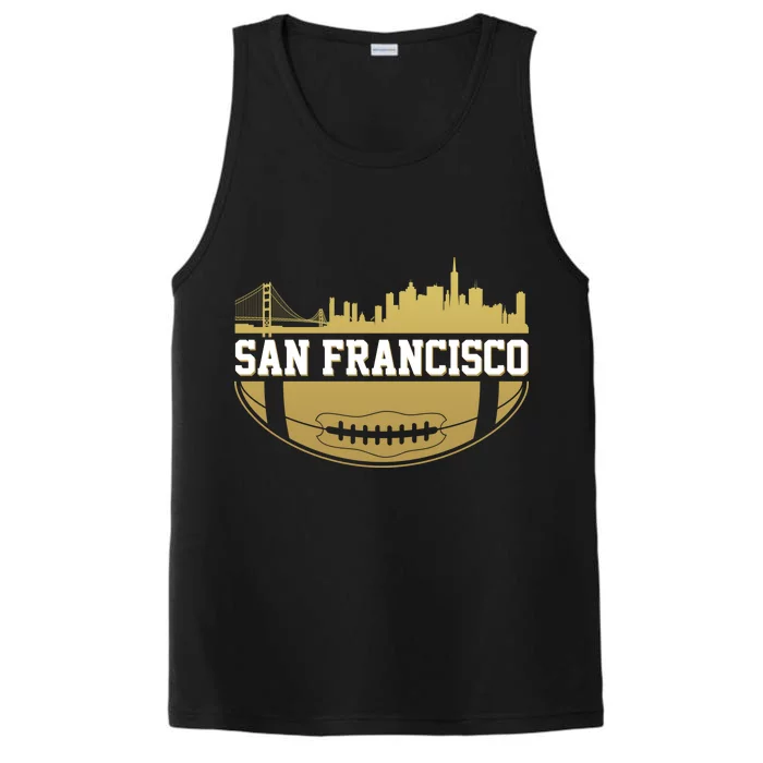 San Francisco Football Skyline Performance Tank