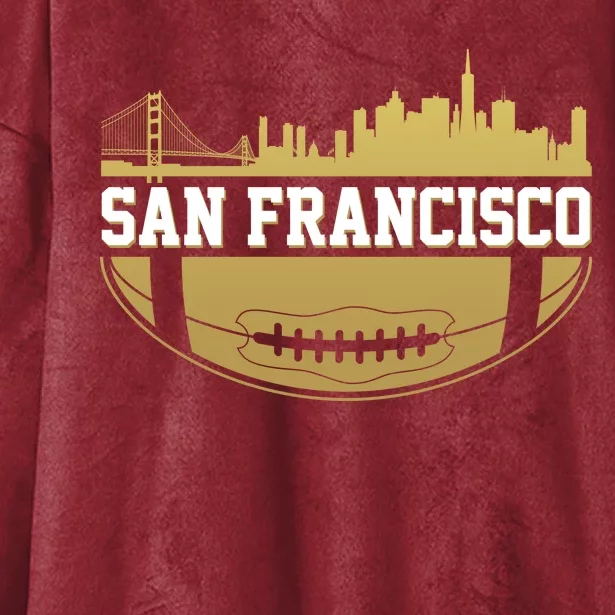 San Francisco Football Skyline Hooded Wearable Blanket