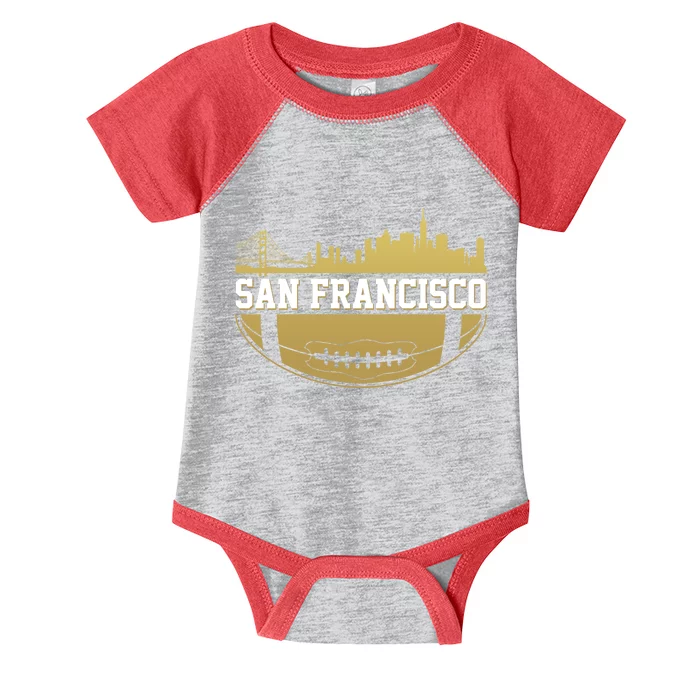 San Francisco Football Skyline Infant Baby Jersey Bodysuit