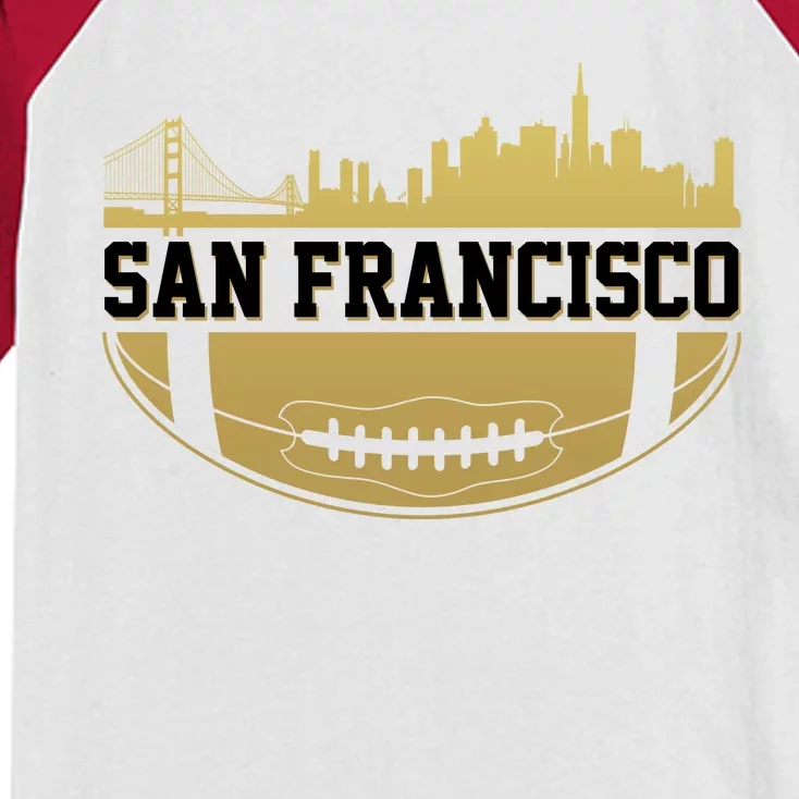 San Francisco Football Skyline Kids Colorblock Raglan Jersey