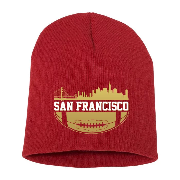 San Francisco Football Skyline Short Acrylic Beanie