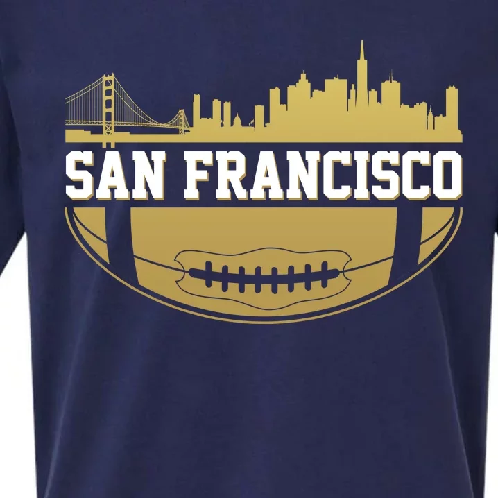 San Francisco Football Skyline Sueded Cloud Jersey T-Shirt