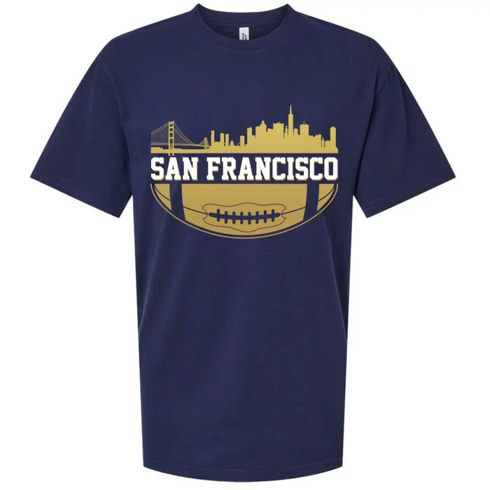 San Francisco Football Skyline Sueded Cloud Jersey T-Shirt