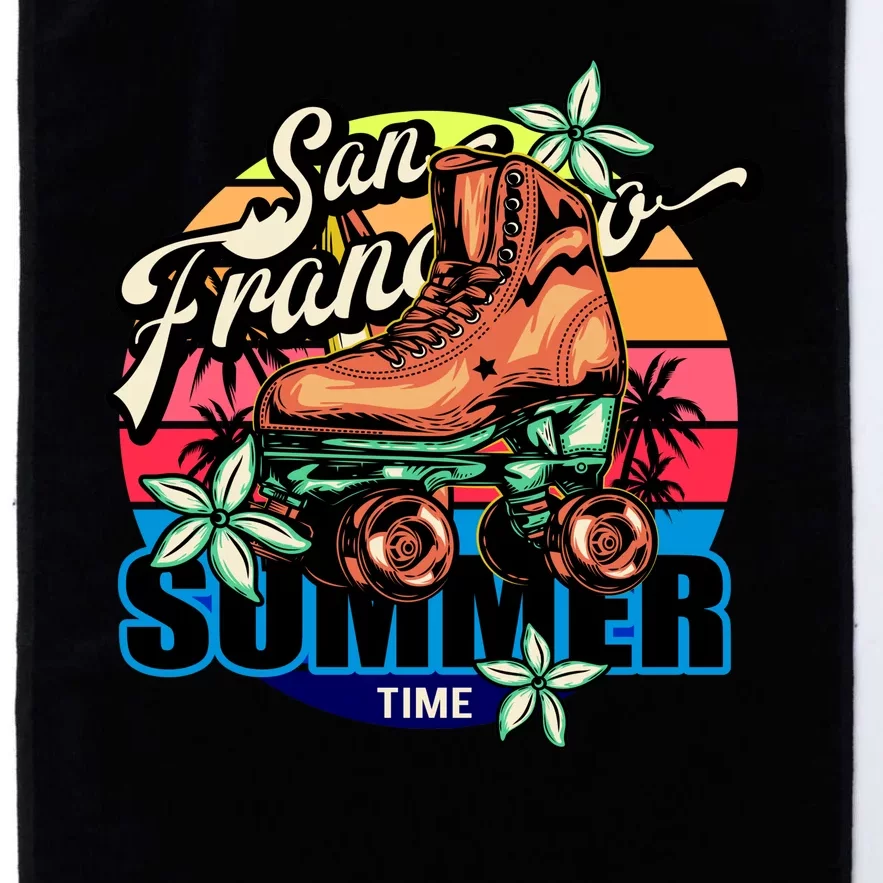 San Francisco Retro Roller Skates Platinum Collection Golf Towel