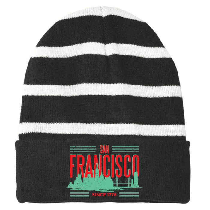 San Francisco Since 1776 Striped Beanie with Solid Band