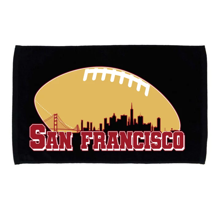 San Francisco Skyline Football Sports Fan Microfiber Hand Towel