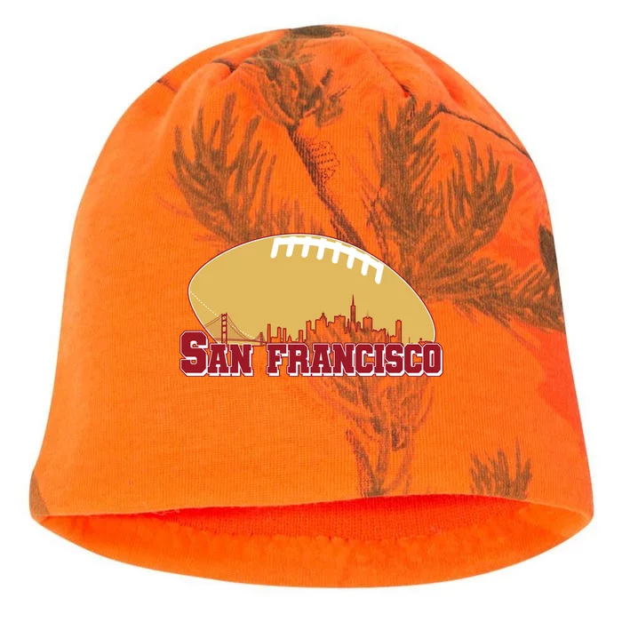 San Francisco Skyline Football Sports Fan Kati - Camo Knit Beanie