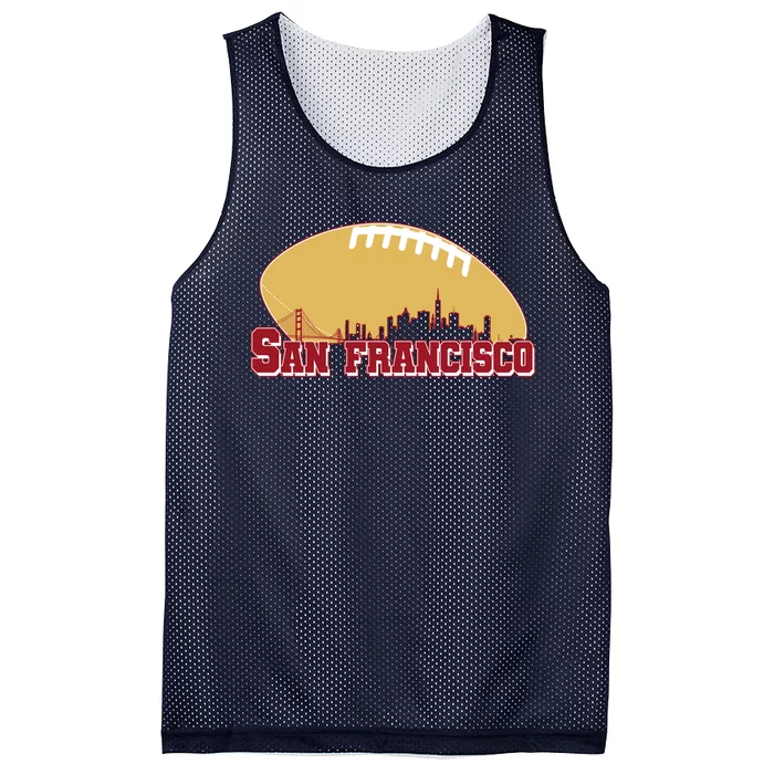 San Francisco Skyline Football Sports Fan Mesh Reversible Basketball Jersey Tank