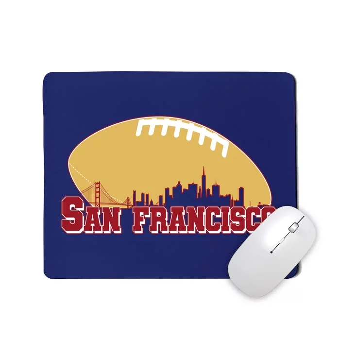 San Francisco Skyline Football Sports Fan Mousepad