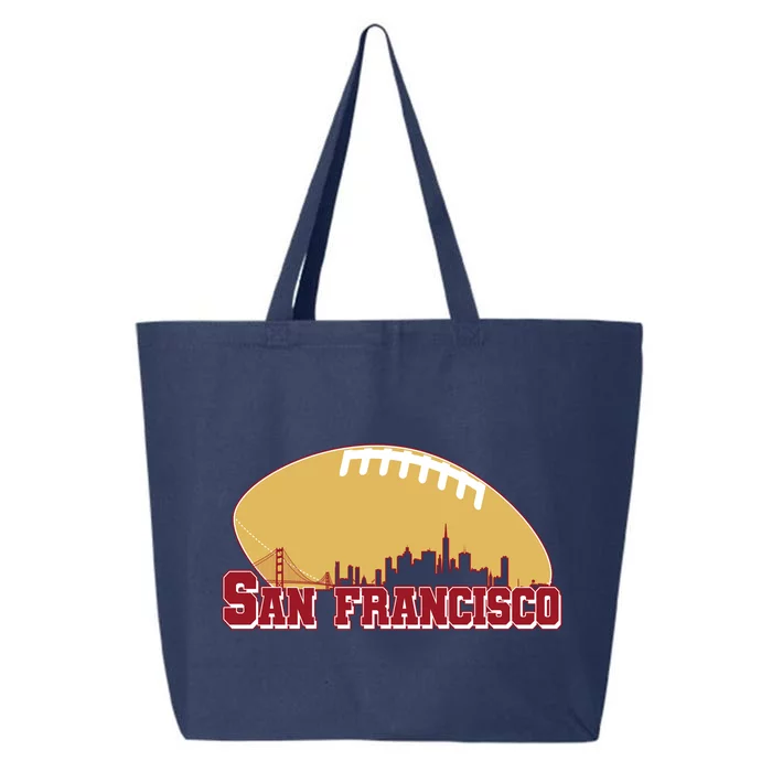 San Francisco Skyline Football Sports Fan 25L Jumbo Tote