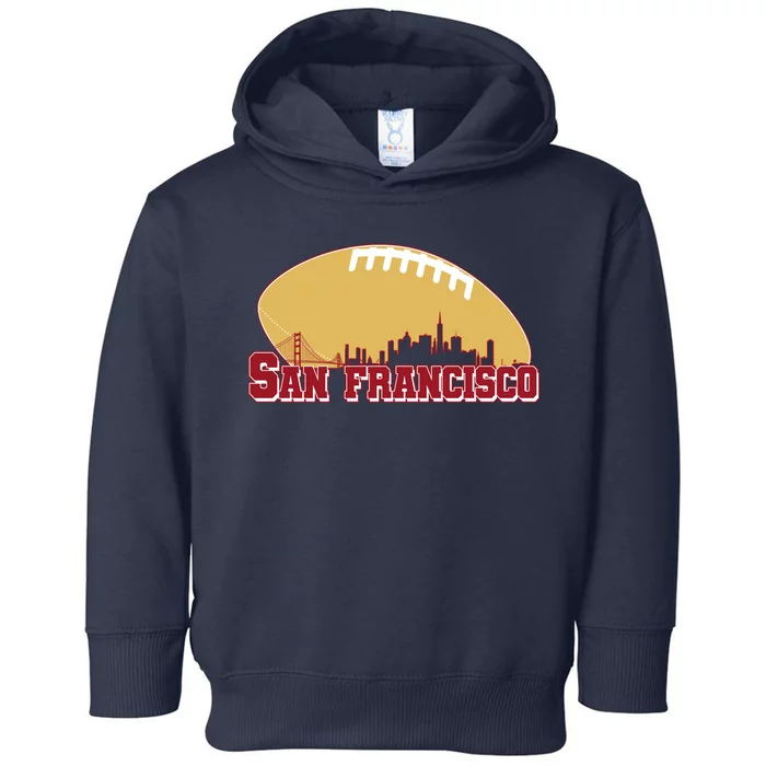 San Francisco Skyline Football Sports Fan Toddler Hoodie