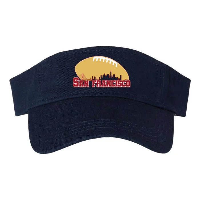 San Francisco Skyline Football Sports Fan Valucap Bio-Washed Visor