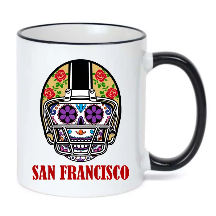 San Francisco Sugar Skull Football Fan Black Color Changing Mug