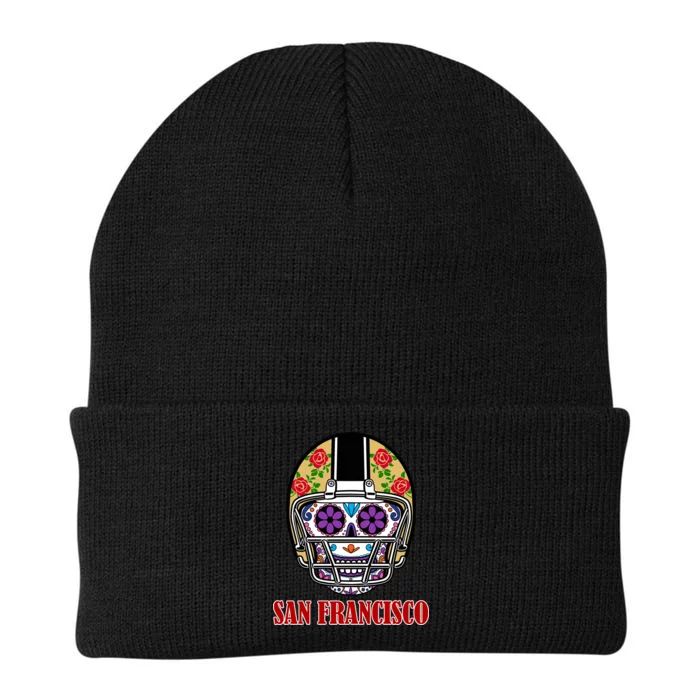 San Francisco Sugar Skull Football Fan Knit Cap Winter Beanie