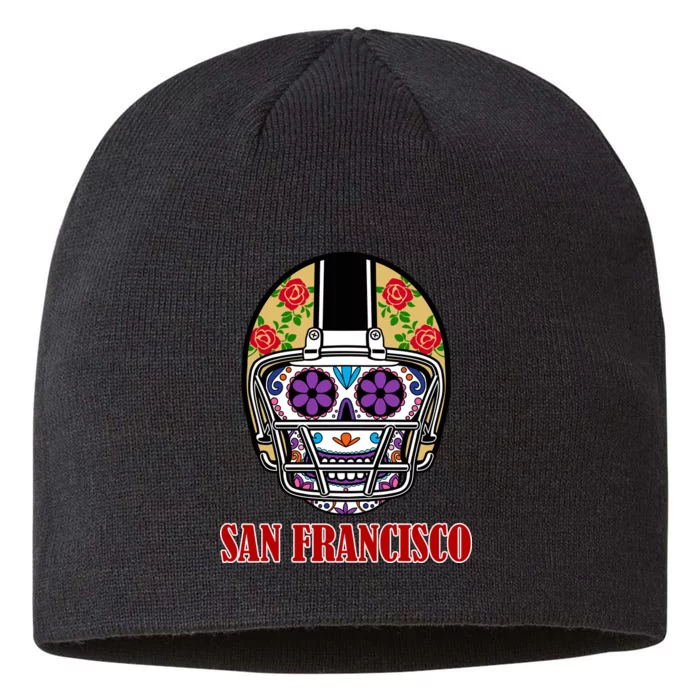 San Francisco Sugar Skull Football Fan 8 1/2in Sustainable Knit Beanie