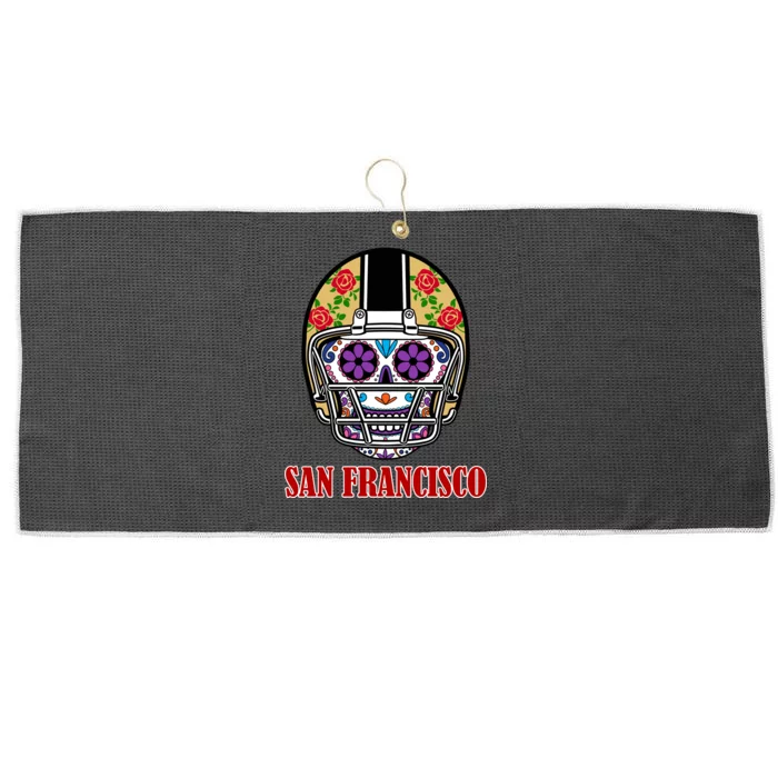 San Francisco Sugar Skull Football Fan Large Microfiber Waffle Golf Towel