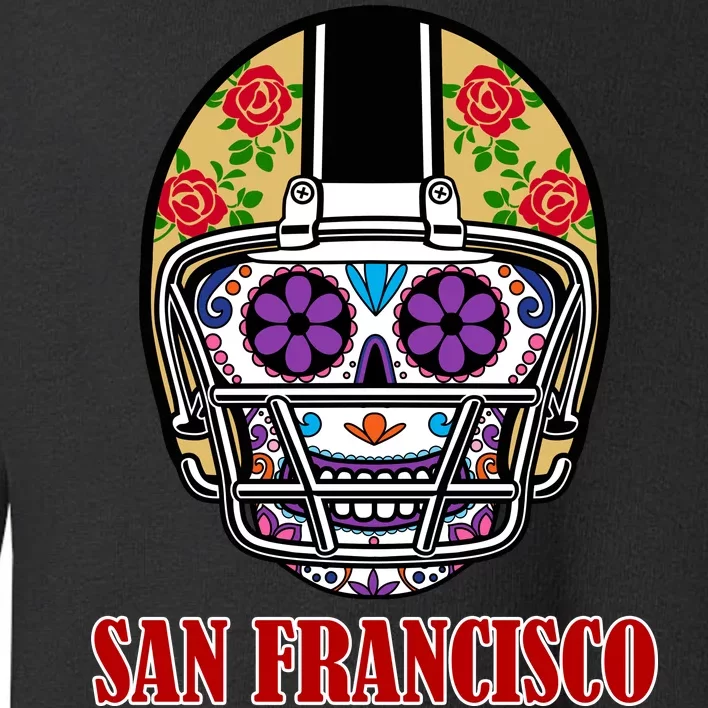 San Francisco Sugar Skull Football Fan Toddler Sweatshirt