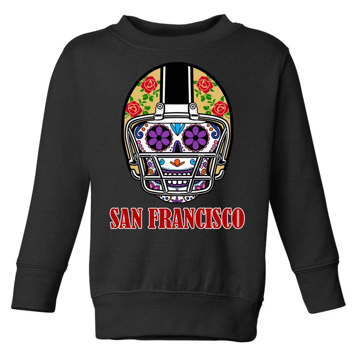 San Francisco Sugar Skull Football Fan Toddler Sweatshirt