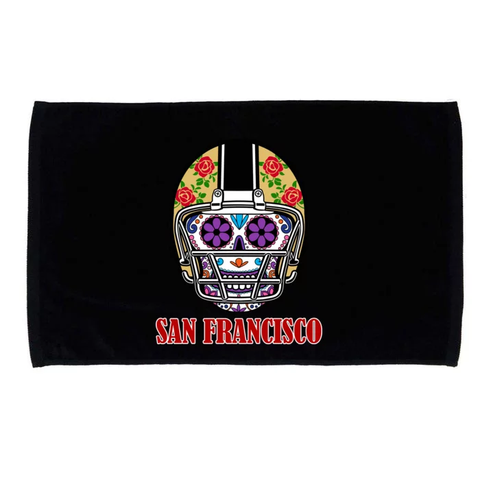 San Francisco Sugar Skull Football Fan Microfiber Hand Towel