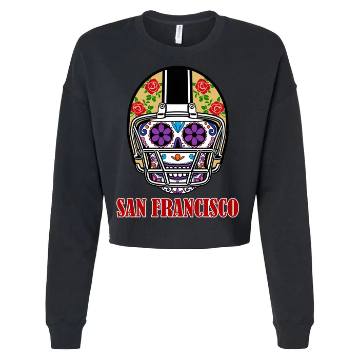 San Francisco Sugar Skull Football Fan Cropped Pullover Crew