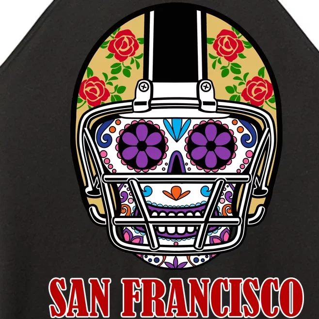 San Francisco Sugar Skull Football Fan Women’s Perfect Tri Rocker Tank