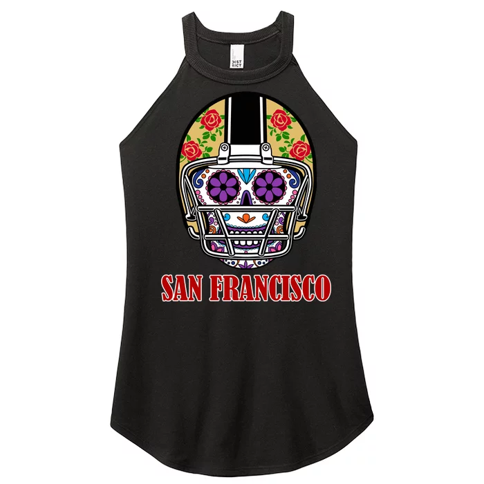 San Francisco Sugar Skull Football Fan Women’s Perfect Tri Rocker Tank