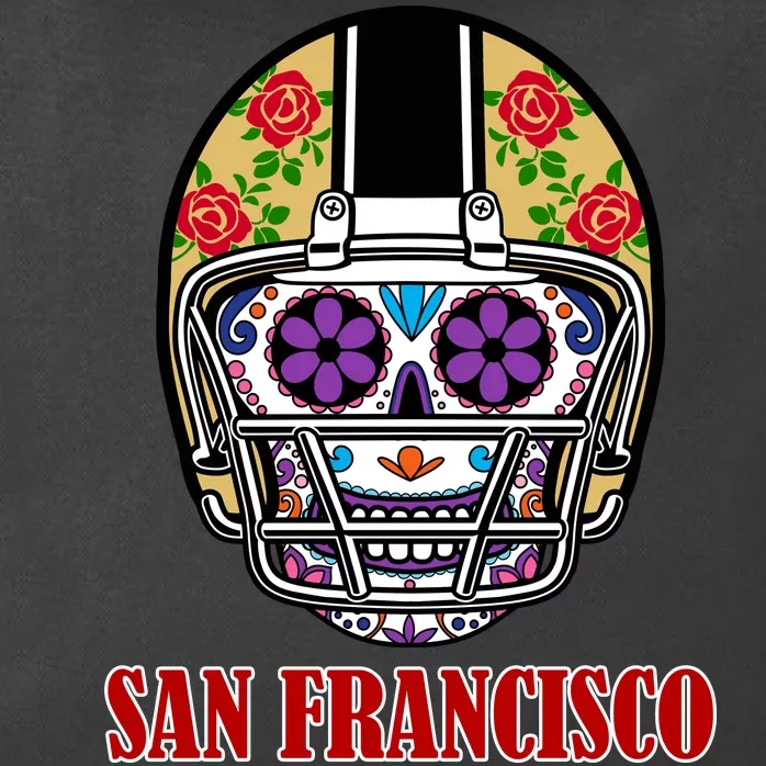 San Francisco Sugar Skull Football Fan Zip Tote Bag